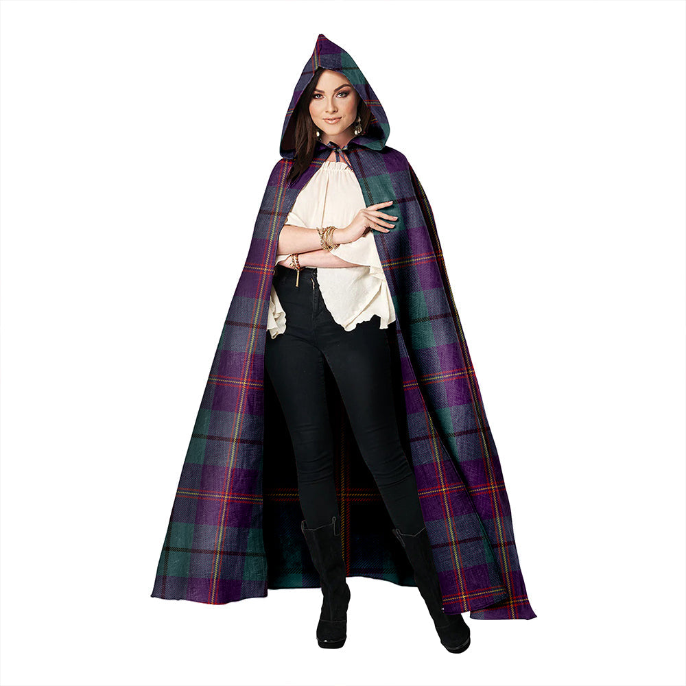 Carmichael Weathered 2 Clan Badge Tartan Hooded Cloak