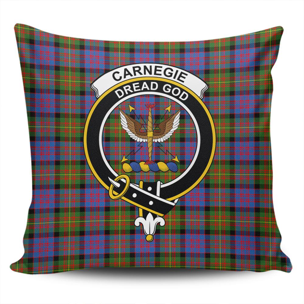 Carnegie Ancient Tartan Classic Crest Pillow Cover