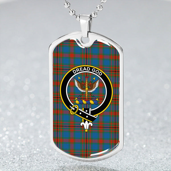 Carnegie Ancient Clan Badge Classic Tartan Dog Tag Necklace