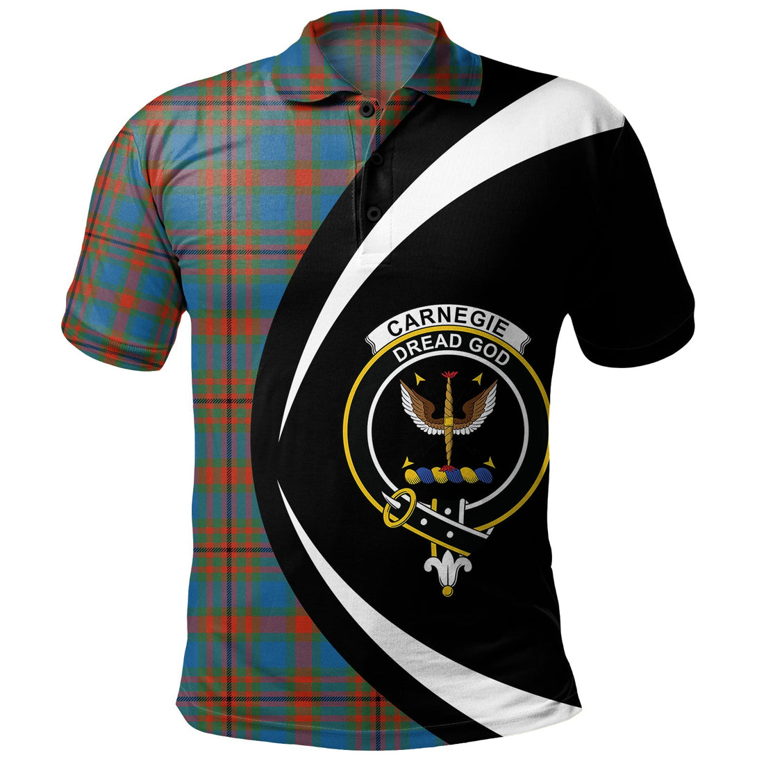 Carnegie Ancient Clan Badge Tartan Polo Shirt Circle Style Personalized