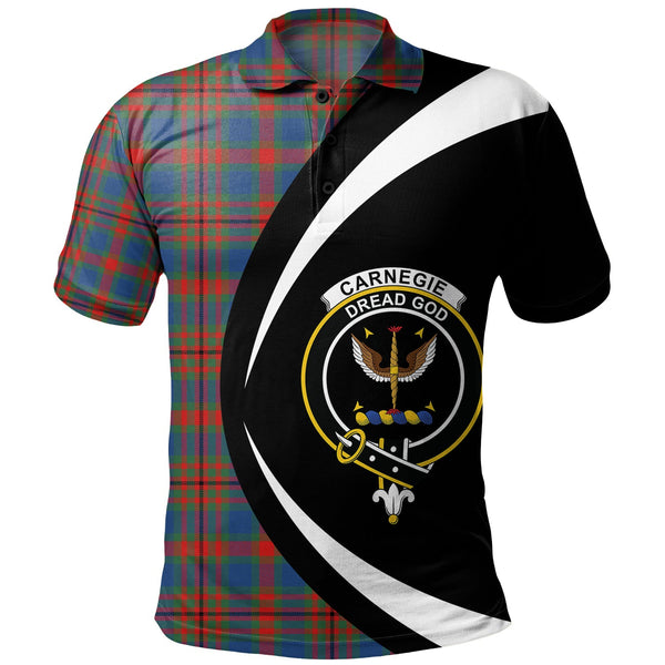 Carnegie Modern Clan Badge Tartan Polo Shirt Circle Style Personalized