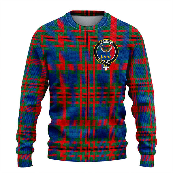 Carnegie Modern Clan Badge Tartan Knitted Sweater