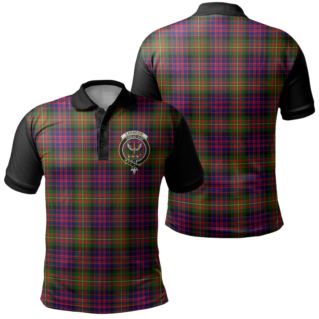 Carnegie Modern Tartan Crest Polo Shirt Black Neck 1 Style