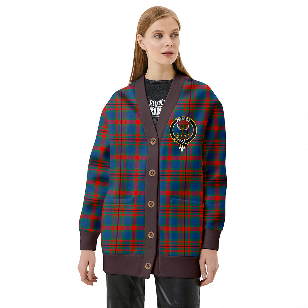 Carnegie Modern Clan Badge Tartan V-neck Cardigan