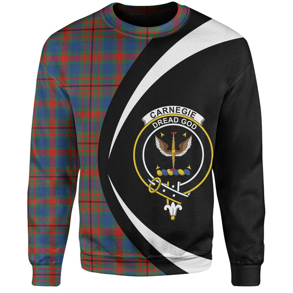 Carnegie Modern Clan Badge Tartan Sweatshirt Circle Style Personalized