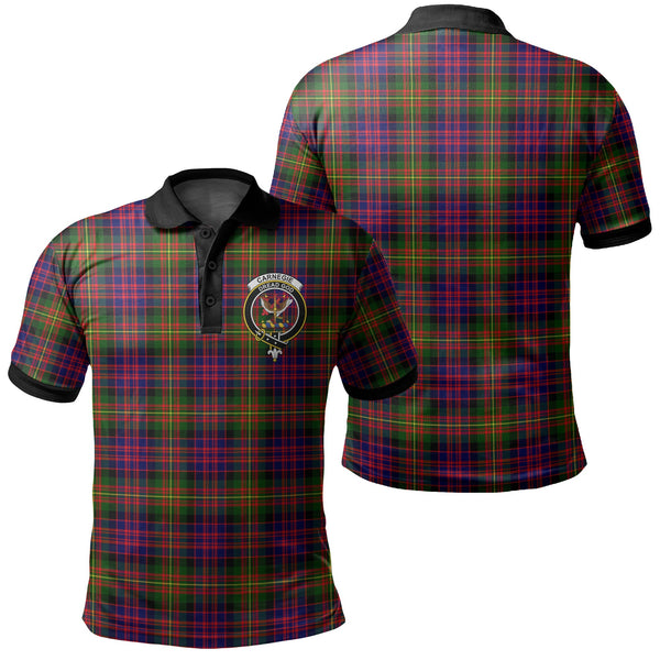 Carnegie Modern Tartan Crest Polo Shirt Black Neck 2 Style