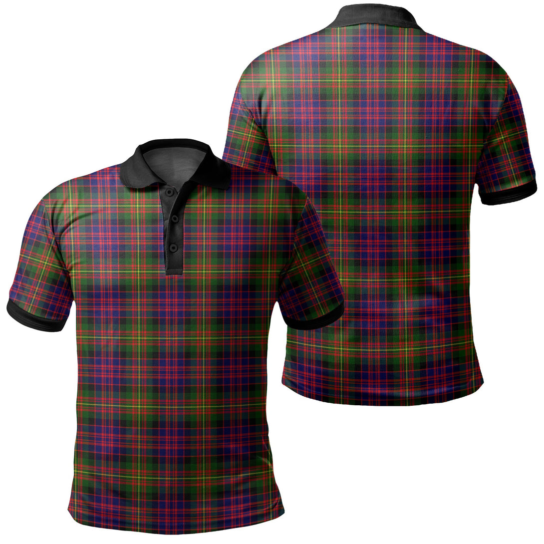 Carnegie Modern Tartan Classic Polo Shirt Black Neck 2 Style