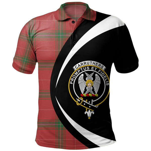 Carruthers Ancient Clan Badge Tartan Polo Shirt Circle Style Personalized