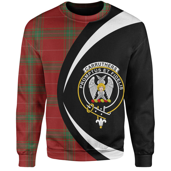 Carruthers Modern Clan Badge Tartan Sweatshirt Circle Style Personalized