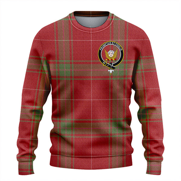 Carruthers Weathered Clan Badge Tartan Knitted Sweater