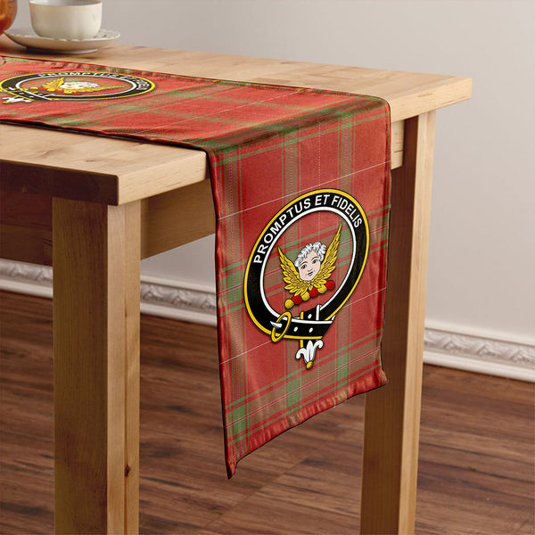 Carruthers Weathered Clan Badge Tartan Table Runner