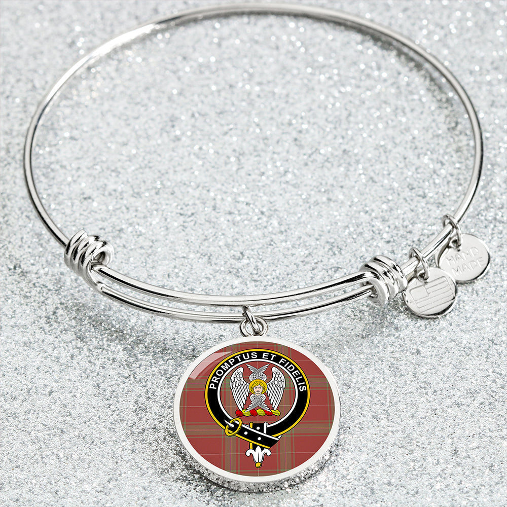 Carruthers Weathered Clan Badge Tartan Classic Circle Bangle