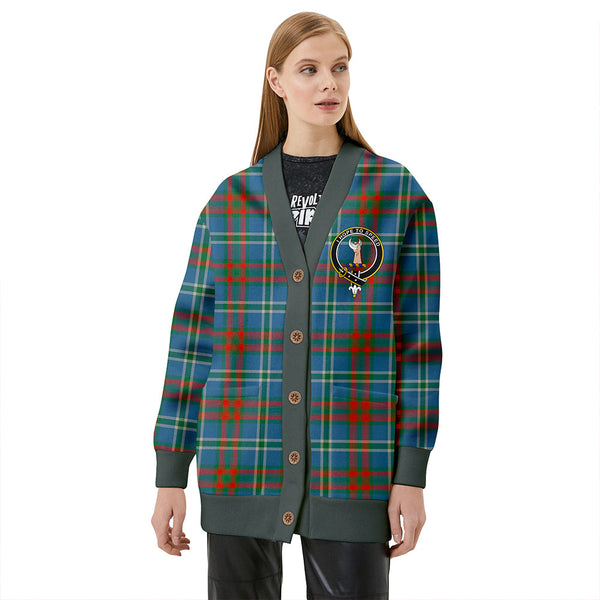 Cathcart Ancient Clan Badge Tartan V-neck Cardigan