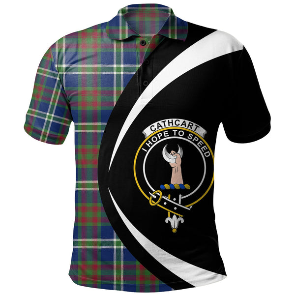 Cathcart Modern Clan Badge Tartan Polo Shirt Circle Style Personalized