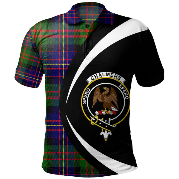 Chalmers Modern Clan Badge Tartan Polo Shirt Circle Style Personalized