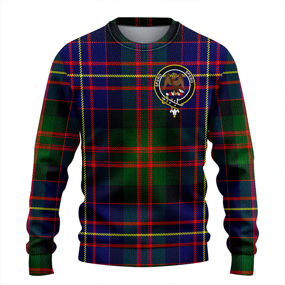 Chalmers Modern Clan Badge Tartan Knitted Sweater