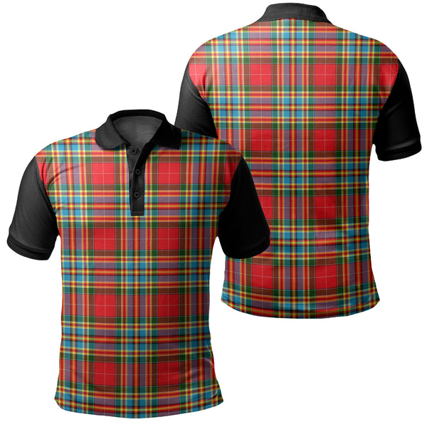 Chattan Tartan Classic Polo Shirt Black Neck 1 Style