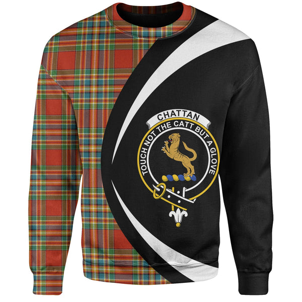 Chattan Ancient Clan Badge Tartan Sweatshirt Circle Style Personalized