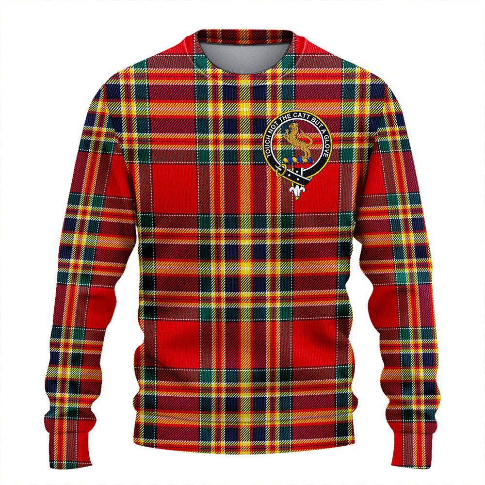 Chattan Modern Clan Badge Tartan Knitted Sweater