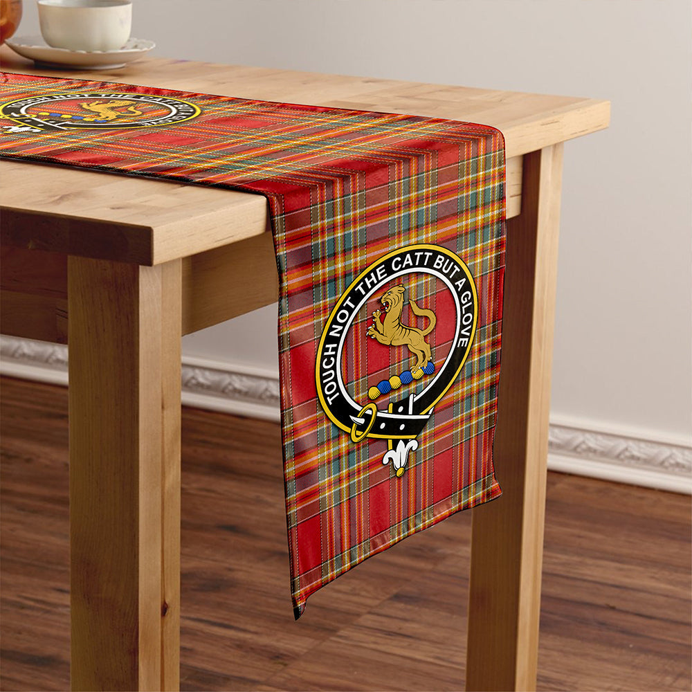 Chattan Weathered Clan Badge Tartan Table Runner