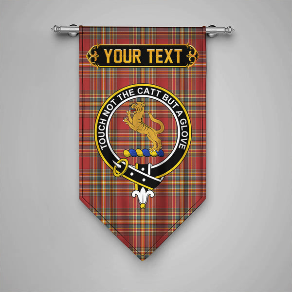 Chattan Weathered Clan Badge Tartan Gonfalon Personalize