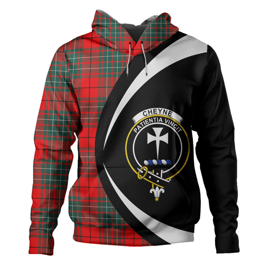 Cheyne Clan Badge Tartan Hoodie Circle Style