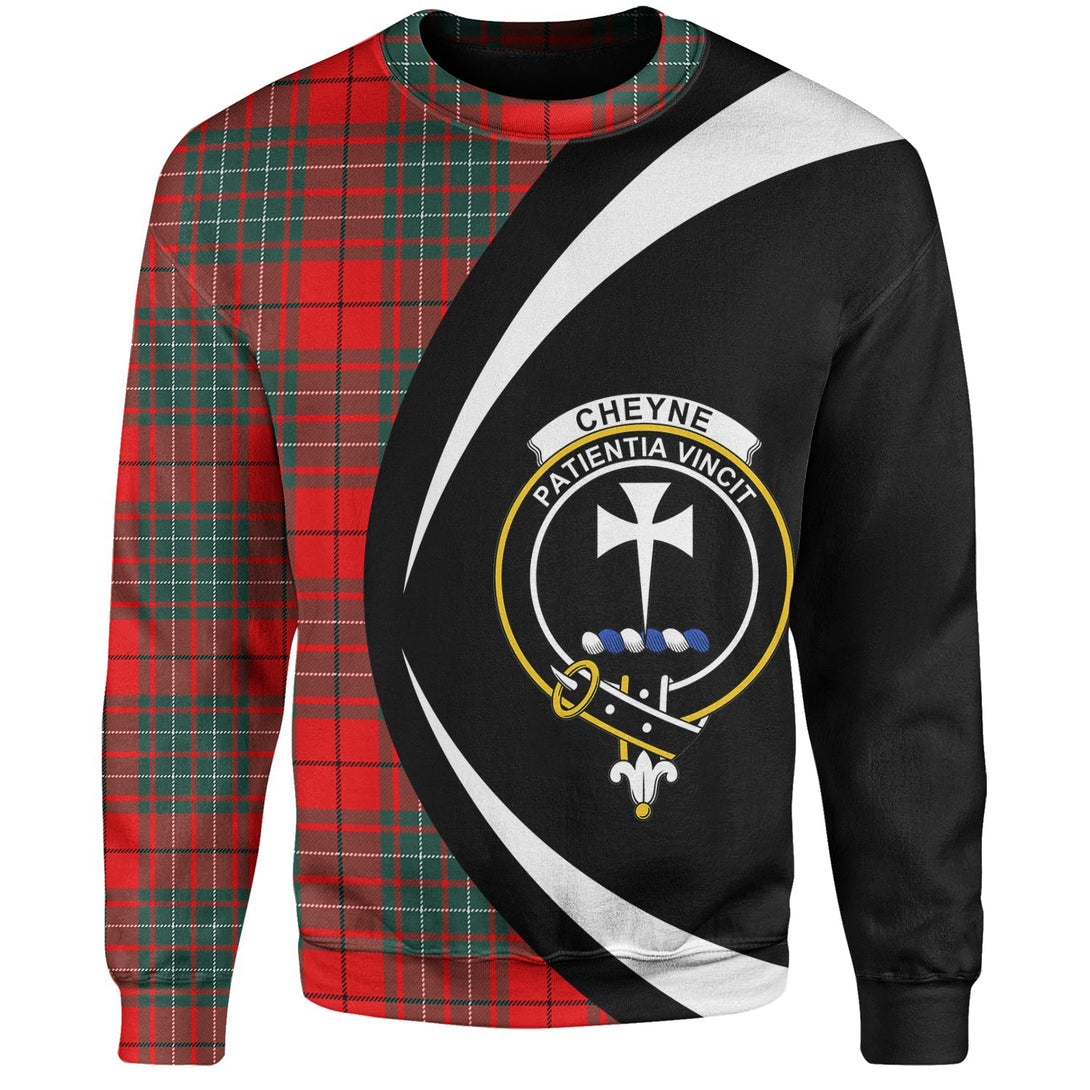 Cheyne Clan Badge Tartan Sweatshirt Circle Style Personalized