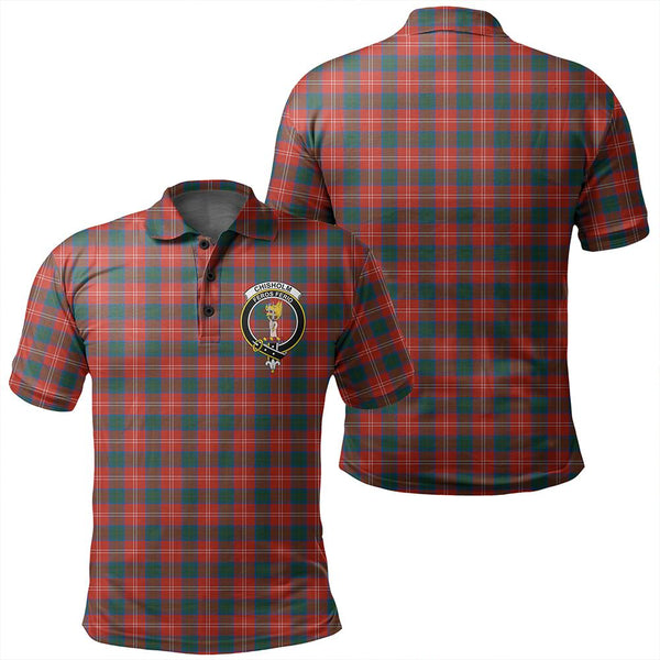 Chisholm Ancient Tartan Classic Crest Polo Shirt