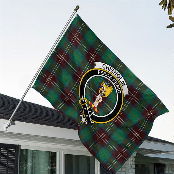 Chisholm Hunting Ancient Classic Crest House Flag