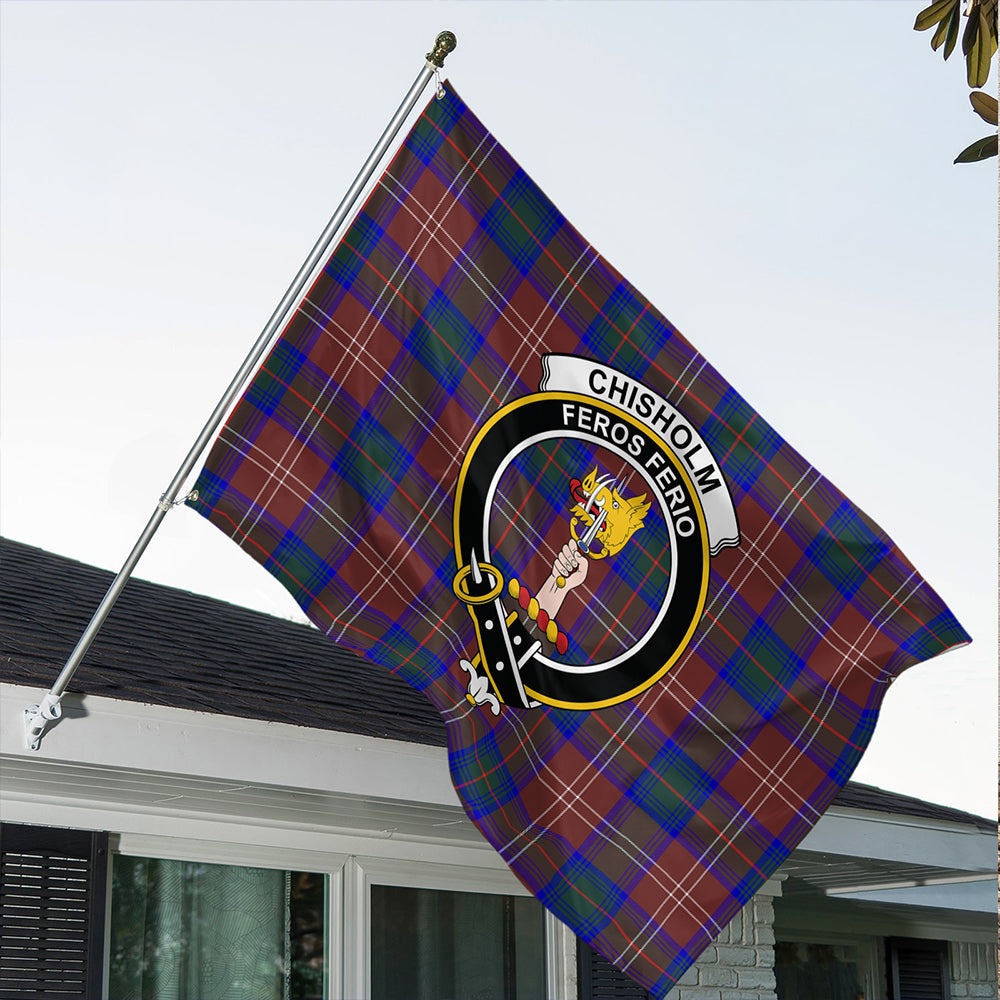 Chisholm Hunting Modern Classic Crest House Flag