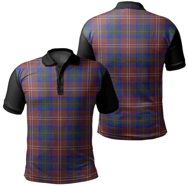 Chisholm Hunting Modern Tartan Classic Polo Shirt Black Neck 1 Style