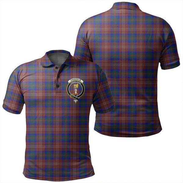 Chisholm Hunting Modern Tartan Classic Crest Polo Shirt