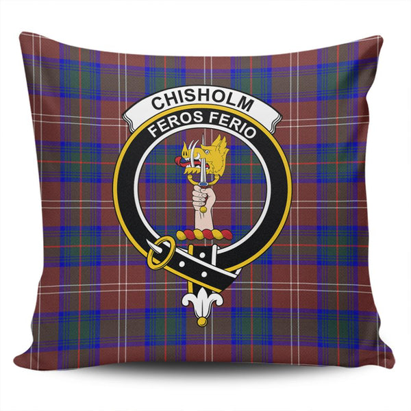 Chisholm Hunting Modern Tartan Classic Crest Pillow Cover