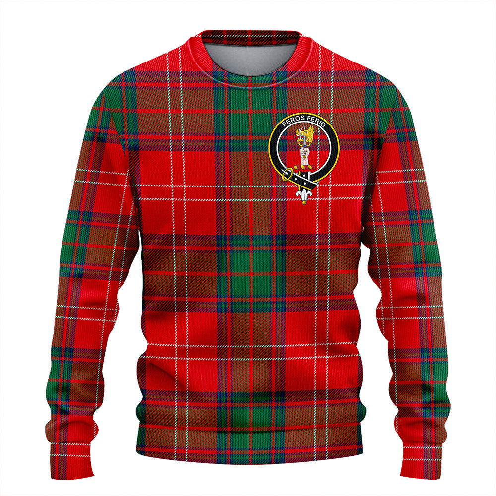 Chisholm Modern Clan Badge Tartan Knitted Sweater