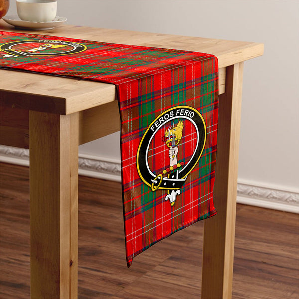 Chisholm Modern Clan Badge Tartan Table Runner