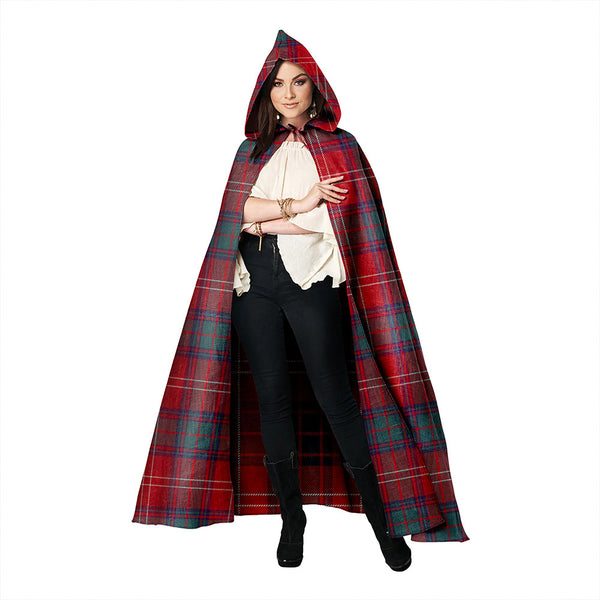 Chisholm Weathered Clan Badge Tartan Hooded Cloak