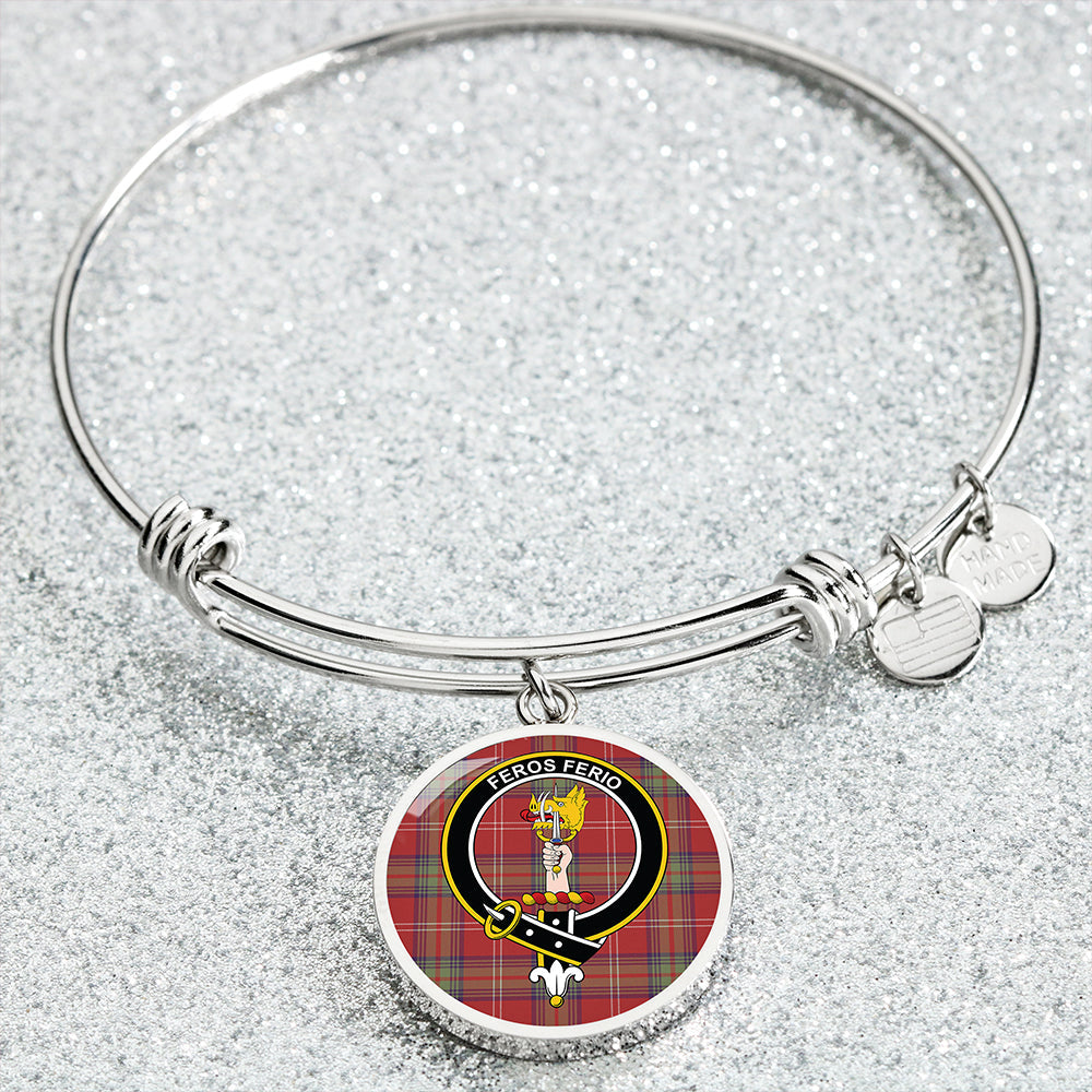 Chisholm of Strathglass Weathered Clan Badge Tartan Classic Circle Bangle