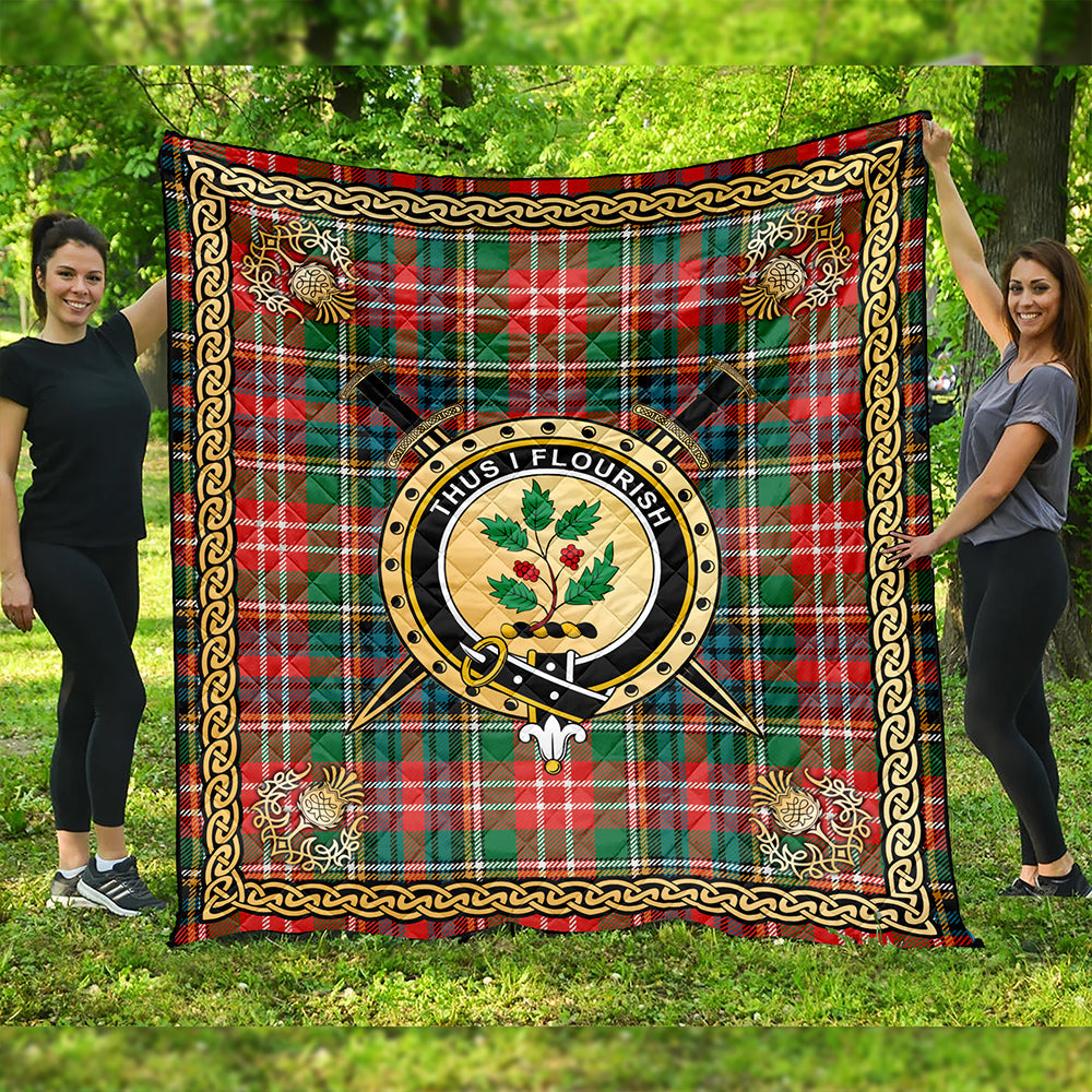 Christie Ancient Clan Badge Tartan Premium Quilt Celtic Shield