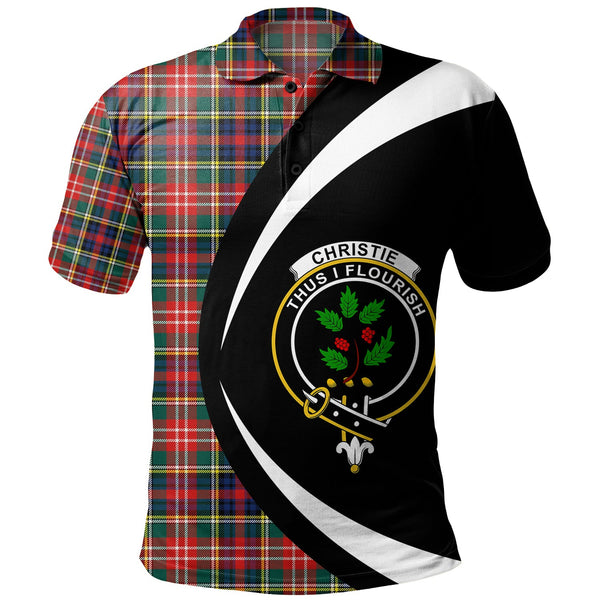 Christie Modern Clan Badge Tartan Polo Shirt Circle Style Personalized