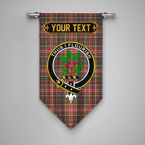 Christie Weathered Clan Badge Tartan Gonfalon Personalize