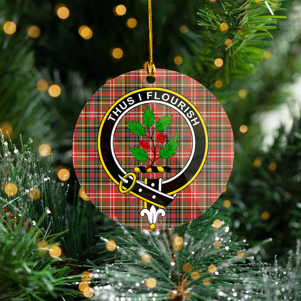 Christie Weathered Clan Badge Tartan Plastic Christmas Ornaments