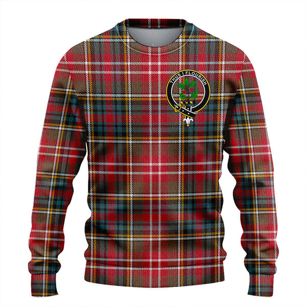 Christie Weathered Clan Badge Tartan Knitted Sweater