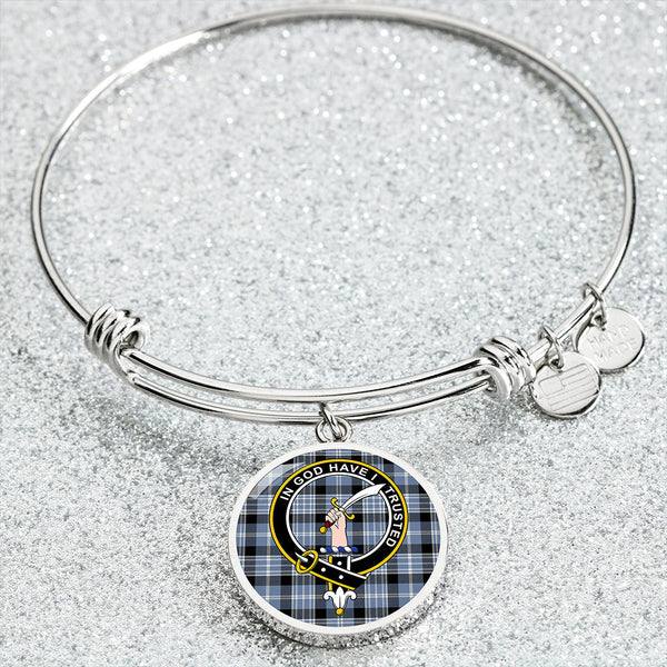 Clark Ancient Clan Badge Tartan Classic Circle Bangle