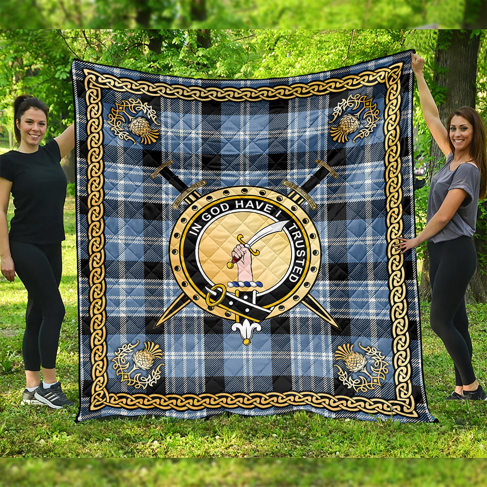 Clark Ancient Clan Badge Tartan Premium Quilt Celtic Shield