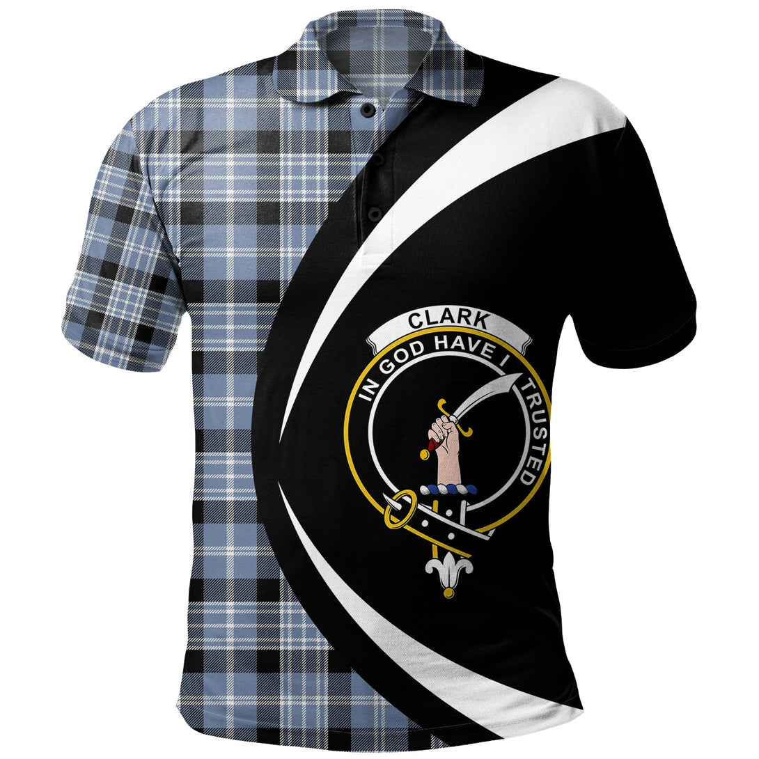 Clark Ancient Clan Badge Tartan Polo Shirt Circle Style Personalized