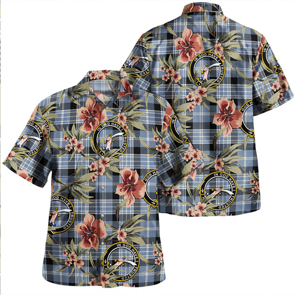 Clark Ancient Clan Badge Tartan Aloha Hawaiian Shirt Tropical Old Style