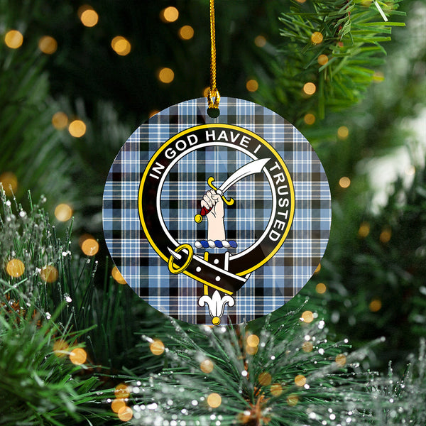 Clark Ancient Clan Badge Tartan Plastic Christmas Ornaments