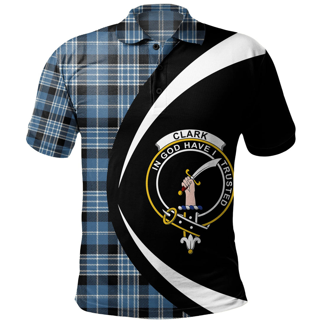 Clark Modern Clan Badge Tartan Polo Shirt Circle Style Personalized