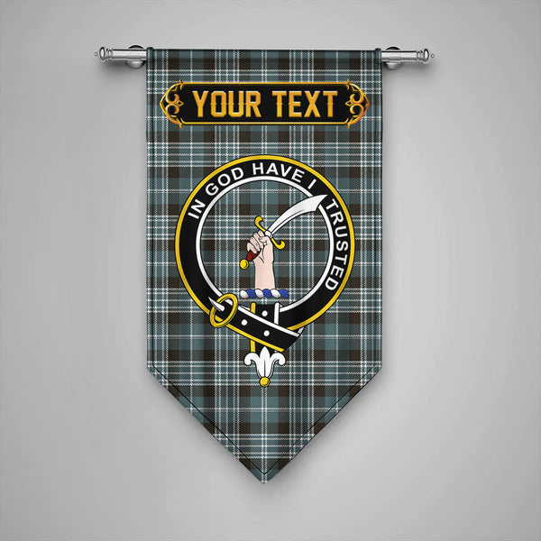 Clark Weathered Clan Badge Tartan Gonfalon Personalize