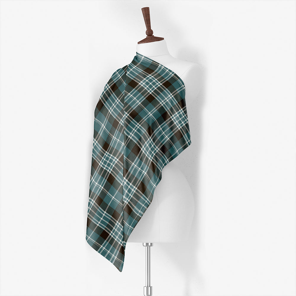 Clark Modern Tartan Classic Silk Habotai Square Scarf